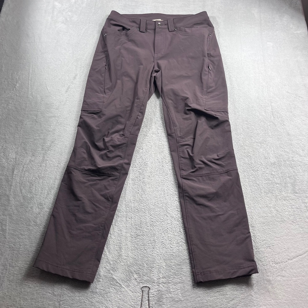 Duluth Trading Co Women Flexpedition Pants 8x29 Purple Straight Leg Cargo 95703